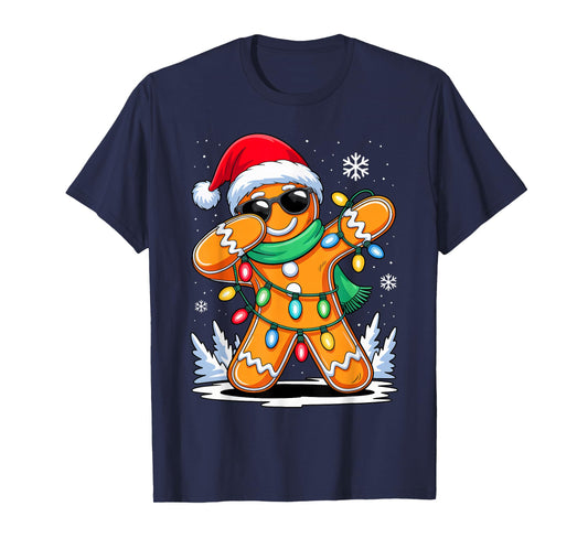 Dabbing Gingerbread Christmas Boys Girls Kids Funny Xmas Dab T-Shirt