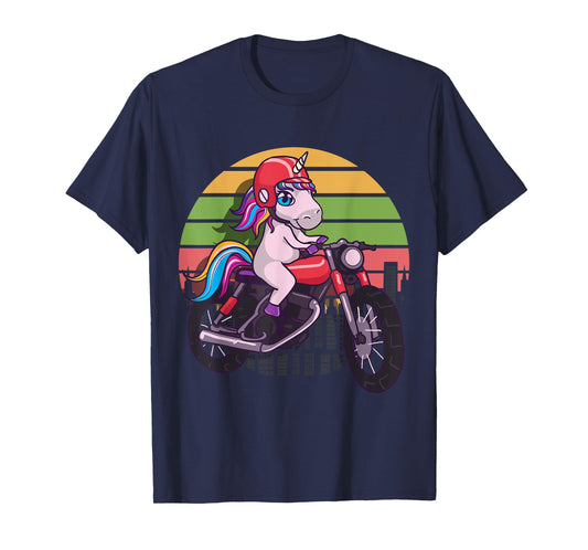 Vintage Unicorn Motorcycle Kawaii Unicorns Lovers T-Shirt