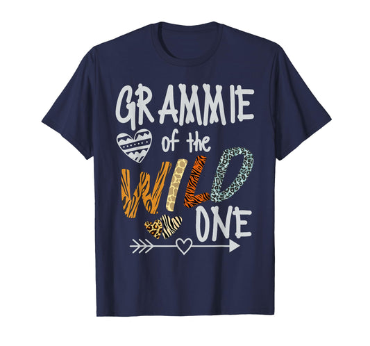 Grammie of The Wild One Animal Safari 1st Birthday Theme T-Shirt