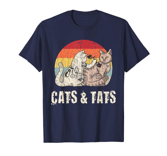 Cats And Tats T-Shirt Tattoo Cute Funny Gift T-Shirt