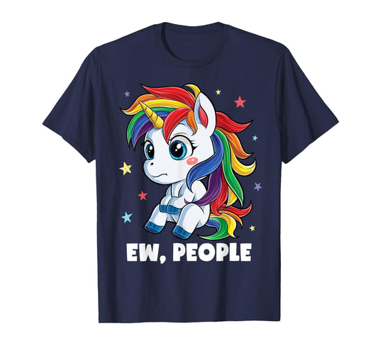 Unicorn Ew People Girls Kids Funny Rainbow Unicorns T-Shirt