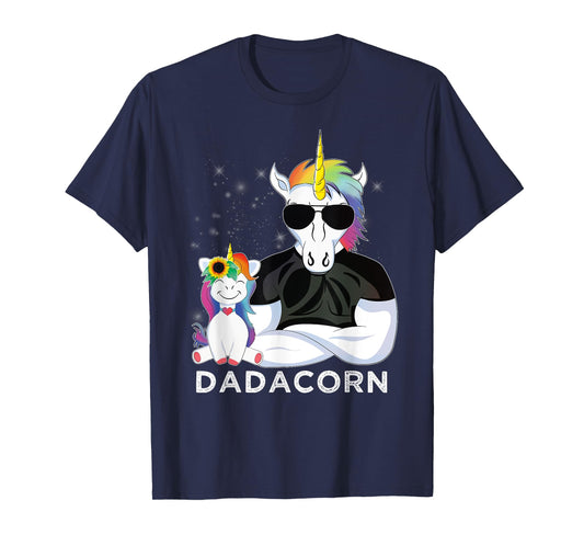 Dadacorn Muscle Unicorn A Father Daughter Funny Design T-Shirt