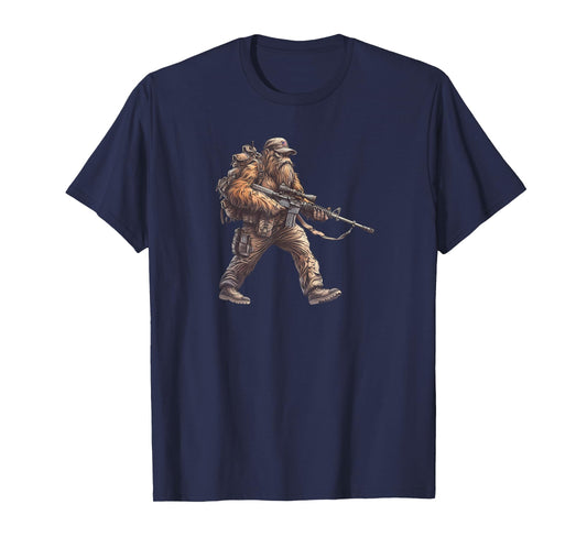 Tacti-Squatch Tactical Sasquatch Military Bigfoot AR15 T-Shirt