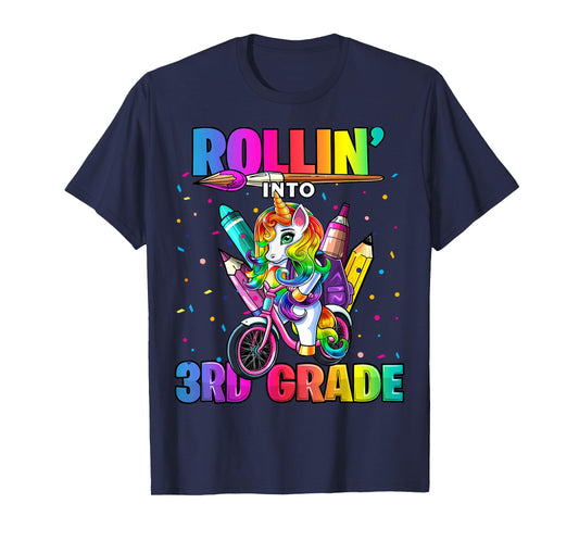 3rd Grade Unicorn Back to School First Day of School Girls T-Shirt