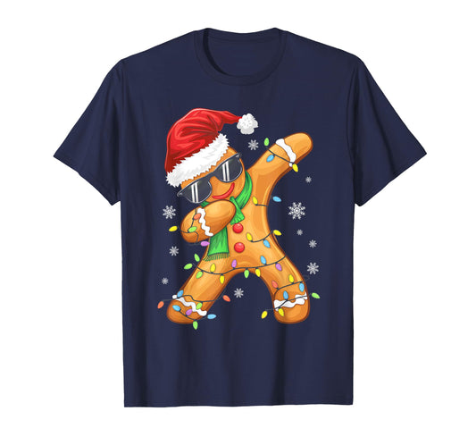 Dabbing Gingerbread Christmas Boys Girls Kids Funny Xmas Dab T-Shirt
