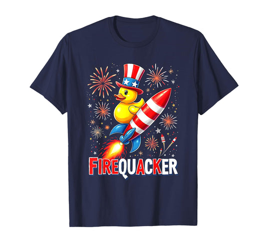 4th of July Patriotic Day Funny Firecracker Duck Goose T-Shirt