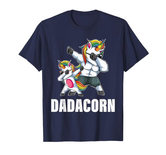 Dadacorn Dadicorn Daddycorn Unicorn Dad Baby Fathers Day T-Shirt