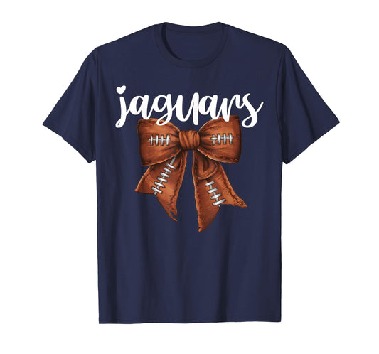 Jaguars Football Bow School Spirit Team Mascot Game Night T-Shirt
