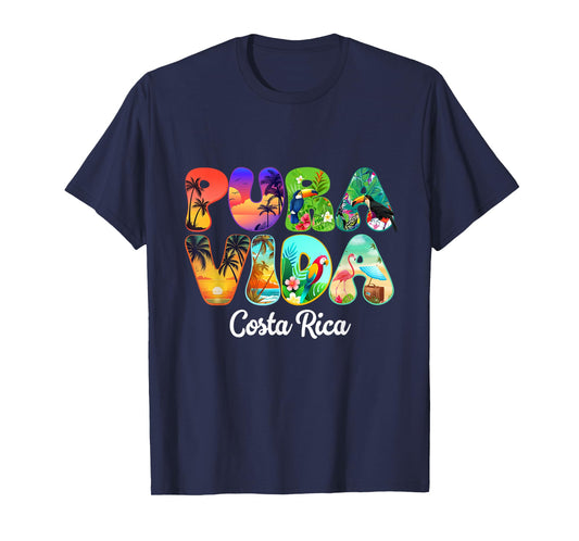 Pura Vida Costa Rica Nature Central America Travel Vacation T-Shirt
