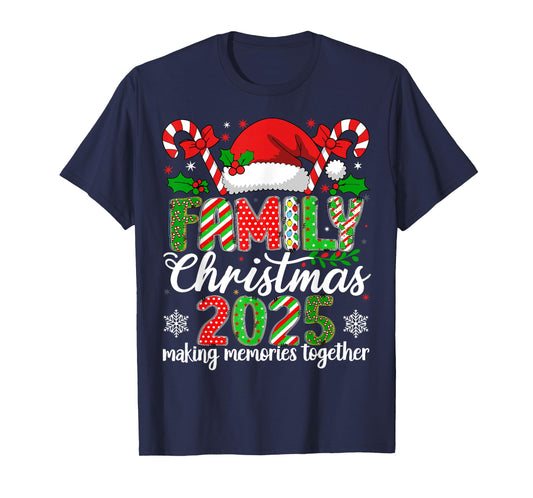 Family Christmas 2025 Matching Outfit Xmas Squad Santa Group T-Shirt