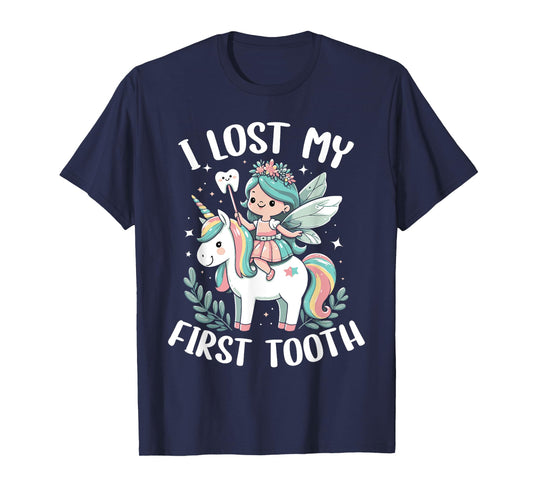 I Lost My First Tooth Funny Unicorn Tooth Fairy T-Shirt