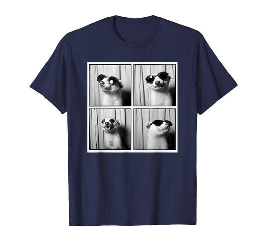 Ferret Face Photobooth Love Ferrets Mom Funny Ferret Dad T-Shirt