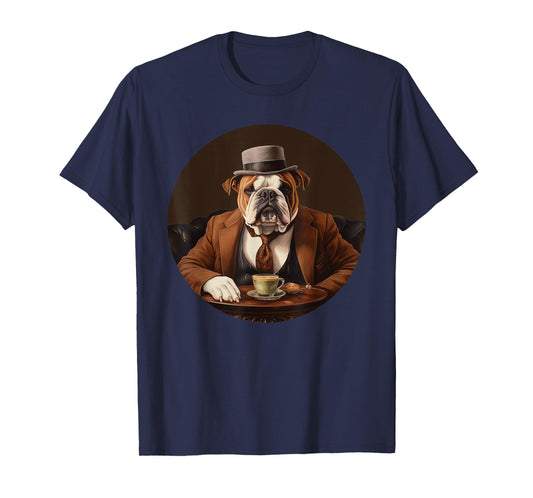 English Bulldog English Gentleman Funny Dog Victorian T-Shirt