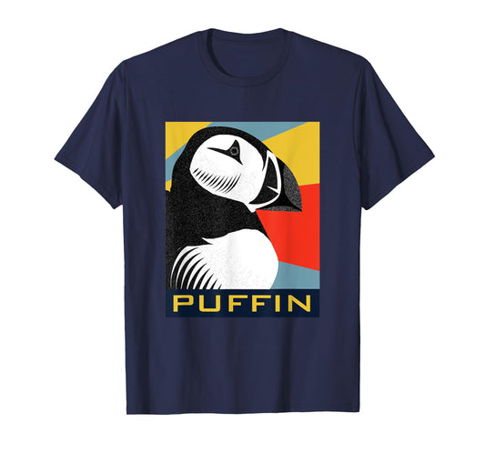 Vintage Retro Silhouette Puffin T-Shirt