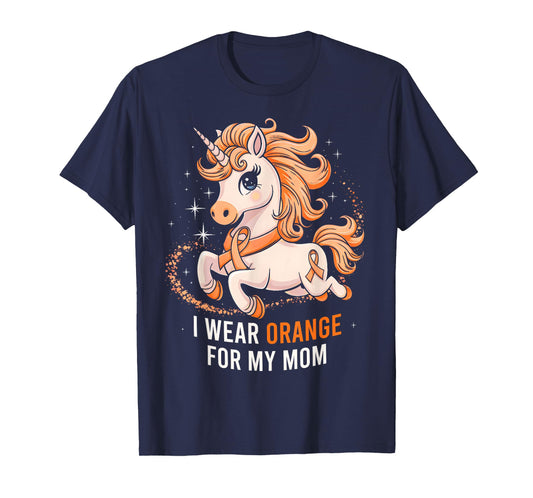 I Wear Orange For My Mom Unicorn MS Awareness T-Shirt