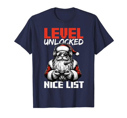 Christmas Gamer Boys Nice List Video Game Santa Xmas T-Shirt