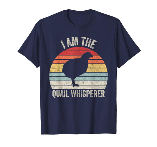 Catch Some Rays Vintage Retro I Am The Quail Whisperer Black Women's Medium Adult Classic Fit Polyester Short Sleeve T-Shirt