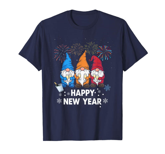 Happy New Years Eve Party Gnomes Matching Family Outfit T-Shirt