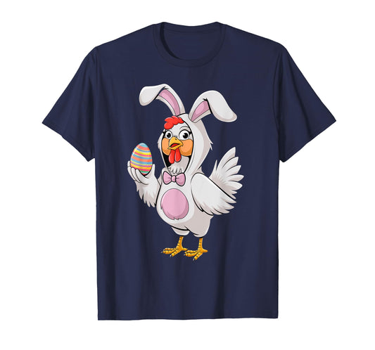Funny Happy Easter Chicken Bunny Fun Eggs Farm Easter 2025 T-Shirt