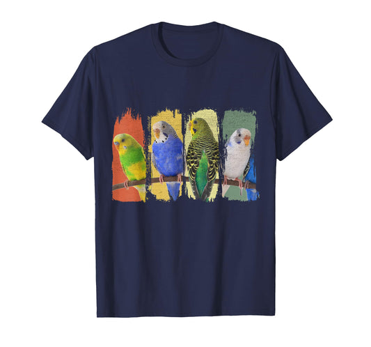 Budgie Bird Budgerigar Retro T-Shirt