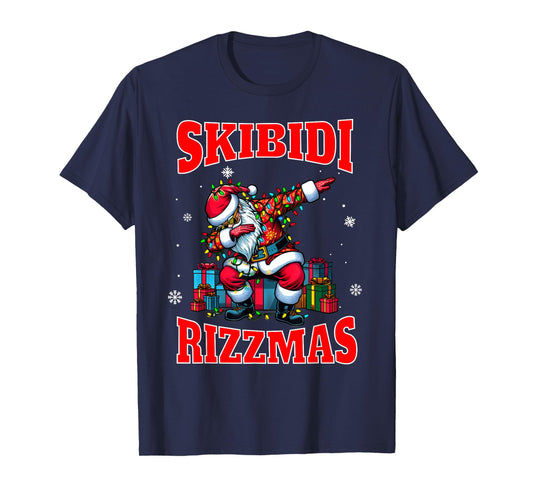 Skibidi Rizzmas Sigmas Funny Middle School Alpha Christmas T-Shirt
