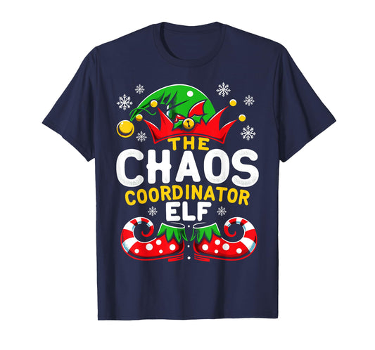 Christmas Chaos Coordinator Elf Xmas Family T-Shirt