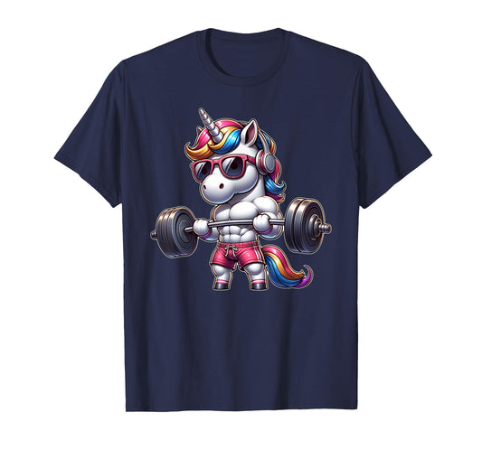 Unicorn Funny Gym Weightlifting Bodybuilder Fitness Workout T-Shirt