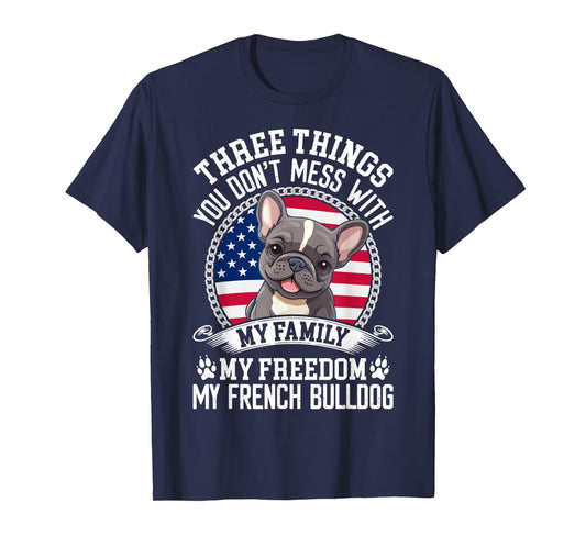 Patriotic French Bulldog American Flag Dog Paw 4th Of July Men Women Kids T-Shirt