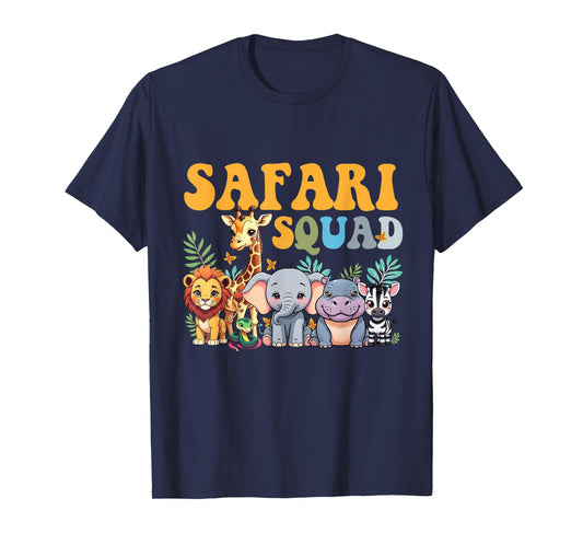 Safari Squad Zoo Jungle Animal Birthday Family Matching T-Shirt