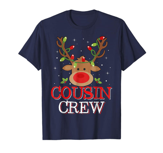 Cousin Crew Reindeer Christmas Family Pajamas T-Shirt