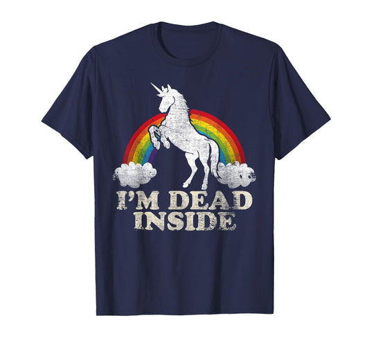 Funny Stuff - Unicorn I'm Dead Inside Sarcastic Depression Humour T-Shirt