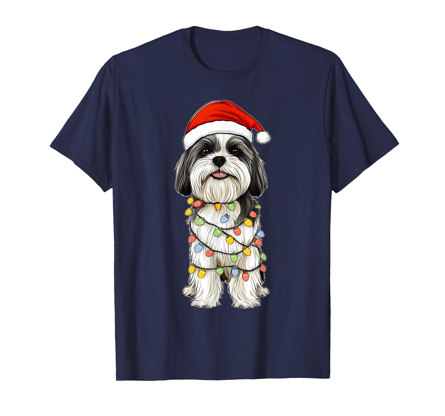 Havanese Dog Christmas Hat Xmas Men Women Kids T-Shirt
