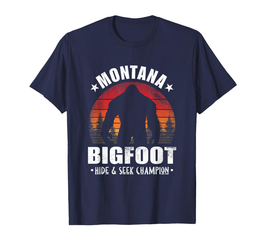 Montana Bigfoot Hide and Seek Champion Sasquatch T-Shirt