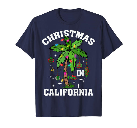Christmas in California Deck The Palm Tree Xmas for Women T-Shirt