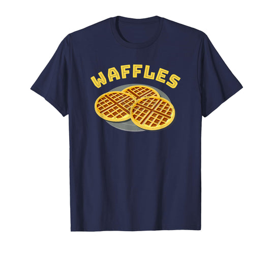 Chicken Waffles Funny Halloween Couple Costume Waffles Half T-Shirt