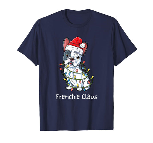 Santa French Bulldog Xmas Pajamas Funny Frenchie Christmas T-Shirt