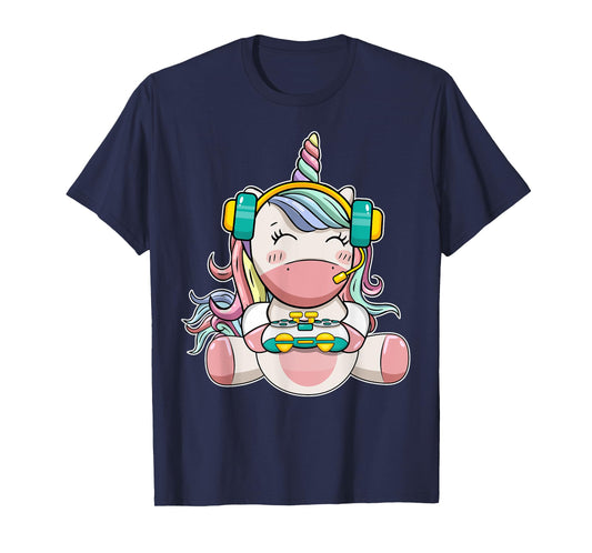 Gamer Girl Unicorn Gaming Cute Video Game Women Girls Teen T-Shirt