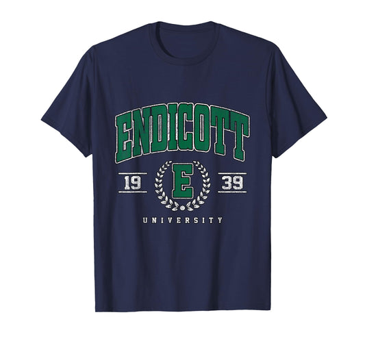 Endicott of Technology Arch Retro for Men Women T-Shirt