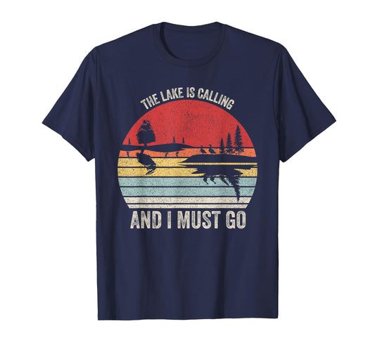 Vintage Retro The Lake Is Calling And I Must Go T-Shirt