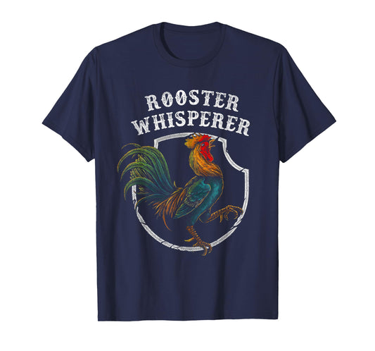 Rooster Whisperer Funny Farmer Gift Retro Shirt Cock Bird T-Shirt
