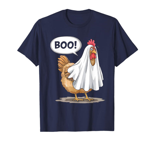 Funny Halloween Chicken Boo Spooky Chicken Halloween Costume T-Shirt