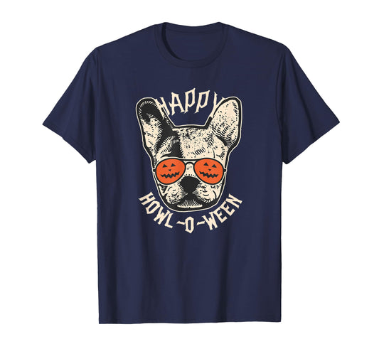 Happy Howl-o-ween Frenchie | French Bulldog Halloween T-Shirt