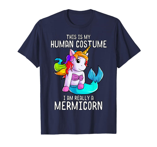 Halloween Costume Mermaid Unicorn Mermicorn Costume T-Shirt