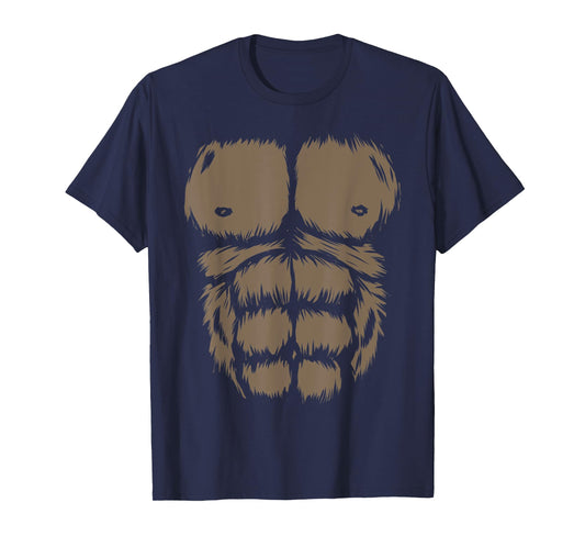 Funny Gorilla Chest Monkey Belly Abs Halloween Costume T-Shirt