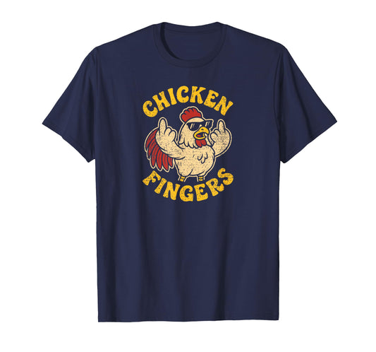 Angry Chicken Flipping Off Middle Fingers Pun Cluck Off Meme T-Shirt