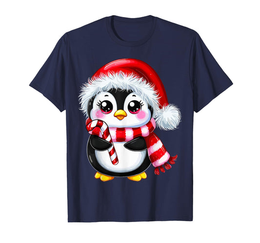 Penguin Christmas Lover Unisex-Adult T-Shirt Black Small Modern Casual Cartoon Christmas Winter Pull On 1 Count 0 Pockets Lightweight Unique Design Slightly Stretchable T-Shirt