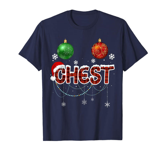 Chest Nuts Matching Chestnuts Funny Christmas Couples Nuts T-Shirt