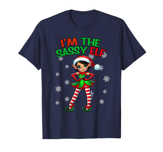 I'm The Sassy Elf Shirt Christmas Pajama Xmas PJ T-Shirt