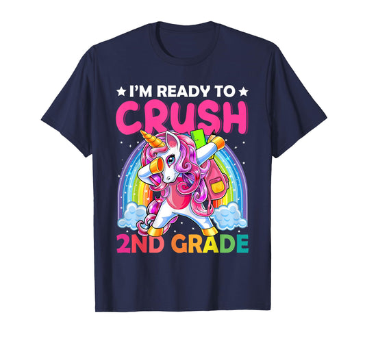 I'm Ready To Crush 2nd Grade Dabbing Unicorn Back to School T-Shirt