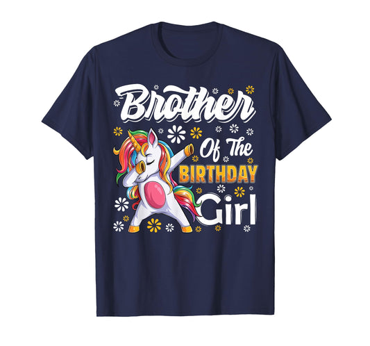 awesome dabbing unicorn birthday Brother Family Matching T-Shirt